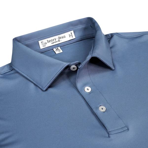 henry dean Solid Performance Knit Golf Shirts - Regular Fit