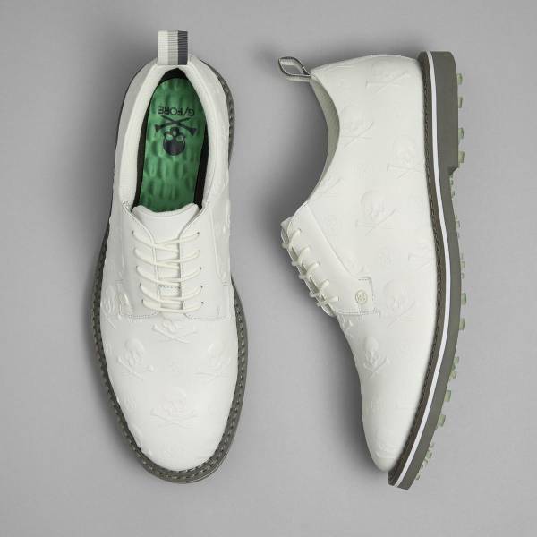 G/Fore Gallivanter Embossed Skull & Tees Leather Spikeless Golf Shoes