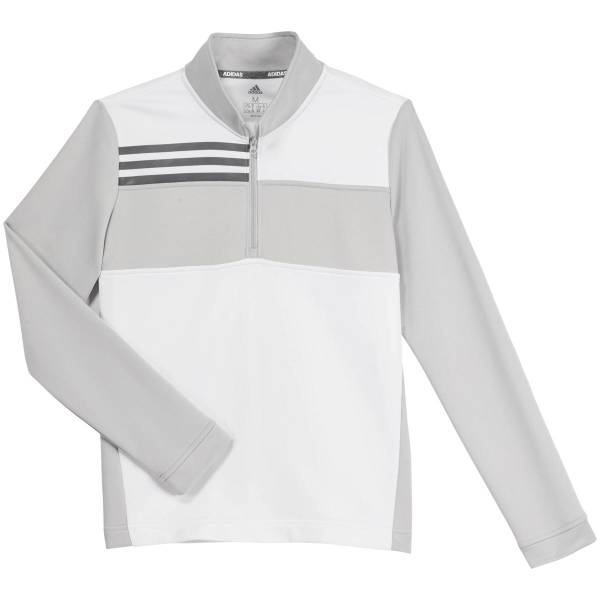 Adidas Color Blocked Layer Half-Zip Junior Golf Pullovers - ON SALE