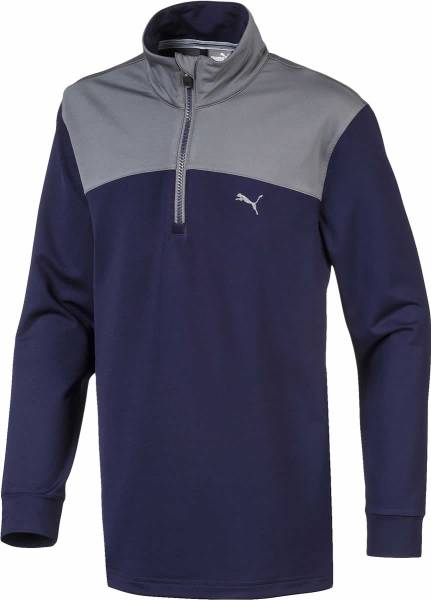 Puma WarmCELL Colorblock Quarter-Zip Junior Golf Pullovers - ON SALE